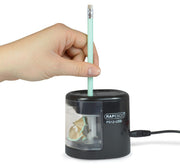 RAPESCO® elektrischer Anspitzer schwarz/transparent