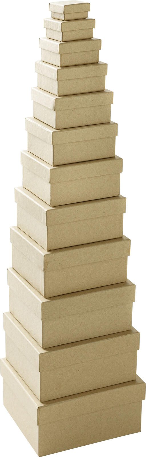 folia Geschenkboxen-Set 14,5 x 14,0 x 7,4 cm braun