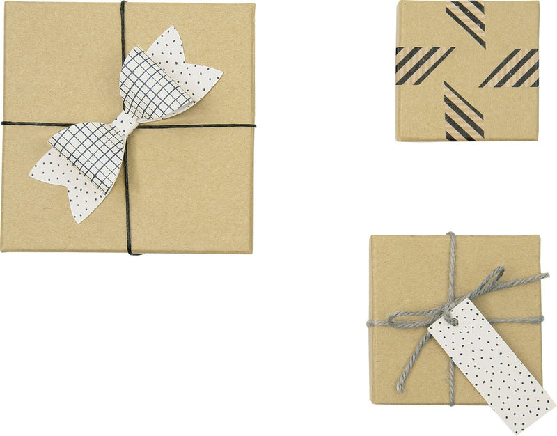 folia Geschenkboxen-Set 14,5 x 14,0 x 7,4 cm braun