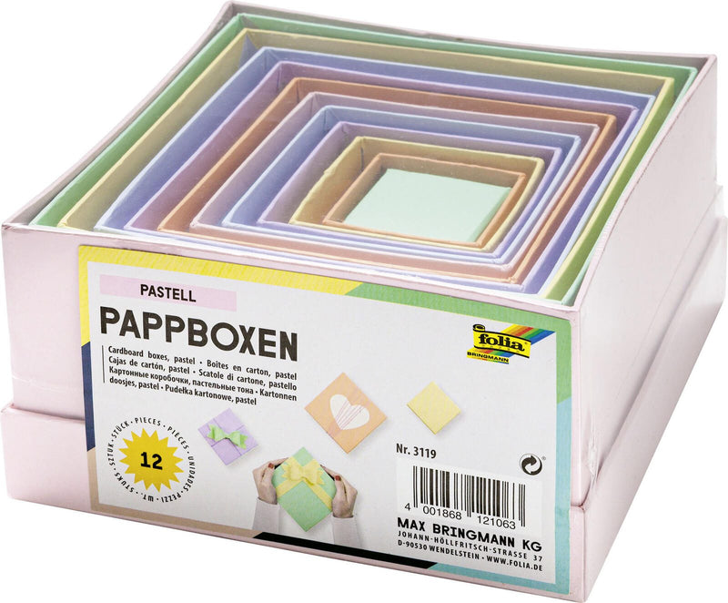 folia Geschenkboxen-Set 14,5 x 14,0 x 7,4 cm bunt