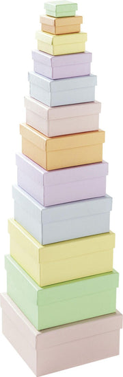 folia Geschenkboxen-Set 14,5 x 14,0 x 7,4 cm bunt