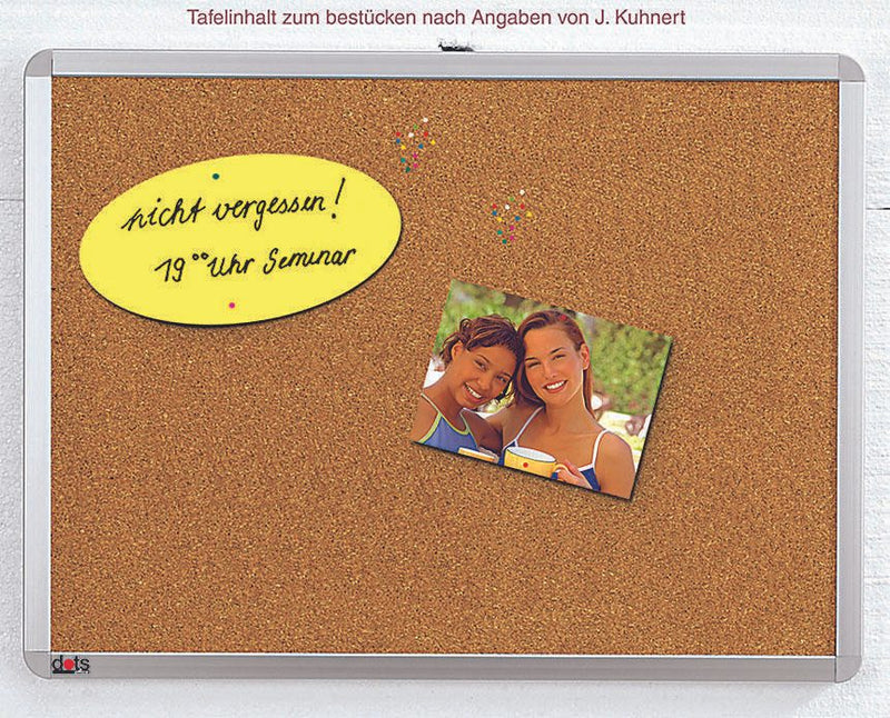 dots Pinnwand 90,0 x 60,0 cm Kork braun