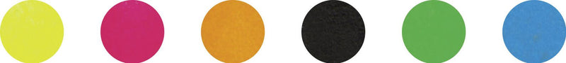 folia Stempelkissen 6x 2,4 x 2,4 cm gelb, pink, orange, schwarz, grün, blau