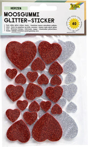 folia Moosgummi rot und silber
