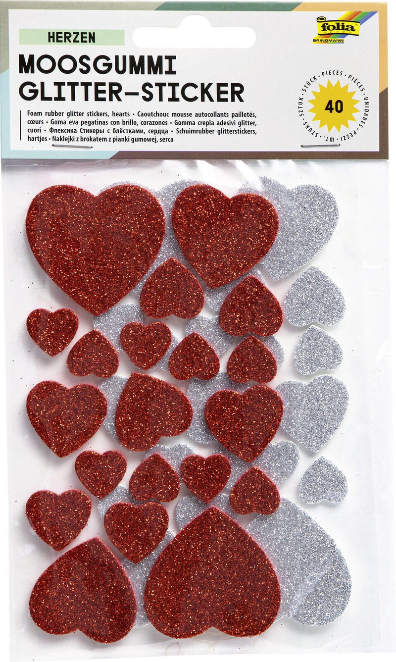 folia Moosgummi rot und silber