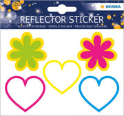 HERMA reflektierende Aufkleber Blumen und Herzen