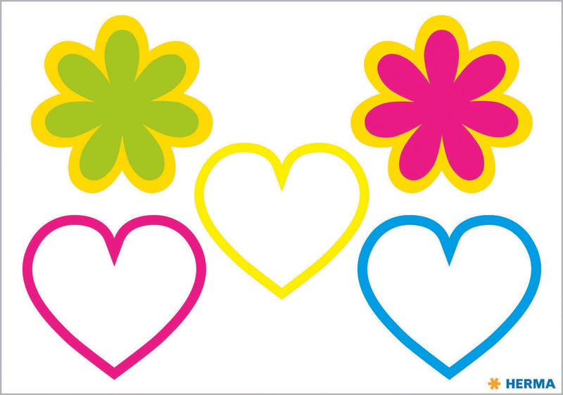 HERMA reflektierende Aufkleber Blumen und Herzen