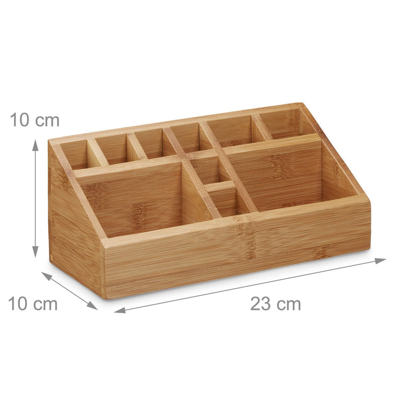 relaxdays Schreibtisch-Organizer 23,0 x 10,0 x 10,0 cm braun