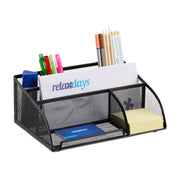 relaxdays Schreibtisch-Organizer 25,5 x 18,0 x 10,5 cm schwarz