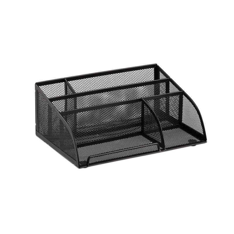 relaxdays Schreibtisch-Organizer 25,5 x 18,0 x 10,5 cm schwarz