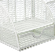 relaxdays Schreibtisch-Organizer 28,0 x 14,0 x 13,0 cm weiß
