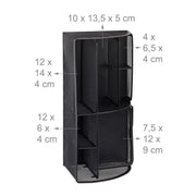 relaxdays Schreibtisch-Organizer 27,5 x 14,0 x 12,5 cm schwarz