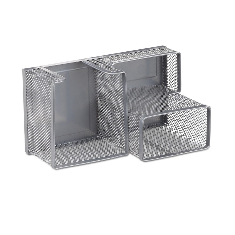 relaxdays Schreibtisch-Organizer 18,5 x 9,5 x 10,0 cm silber