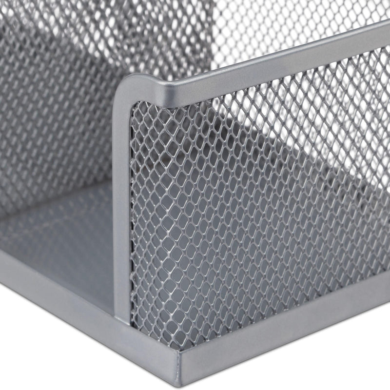 relaxdays Schreibtisch-Organizer 18,5 x 9,5 x 10,0 cm silber