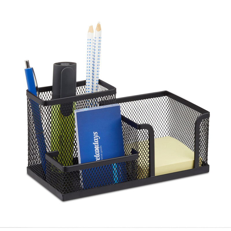 relaxdays Schreibtisch-Organizer 18,5 x 9,5 x 10,0 cm schwarz