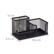 relaxdays Schreibtisch-Organizer 18,5 x 9,5 x 10,0 cm schwarz