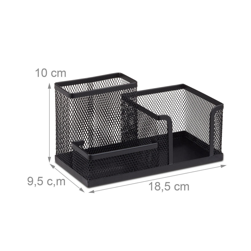 relaxdays Schreibtisch-Organizer 18,5 x 9,5 x 10,0 cm schwarz