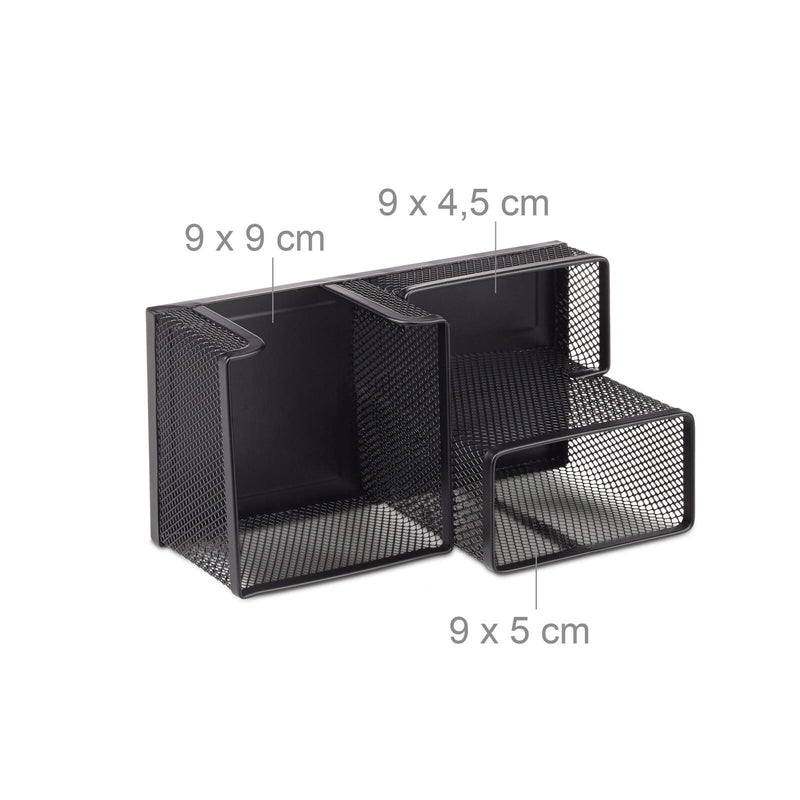 relaxdays Schreibtisch-Organizer 18,5 x 9,5 x 10,0 cm schwarz