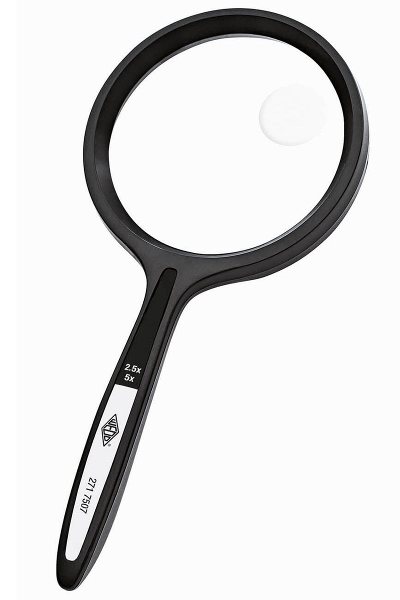 WEDO Lupe schwarz 2,5-fach und 5-fach, Ø 4,8 cm