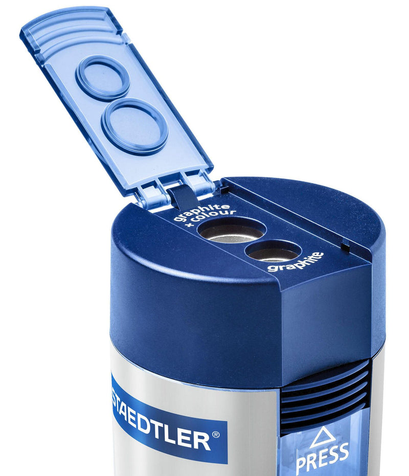 STAEDTLER Dosenspitzer doppelt blau/silber
