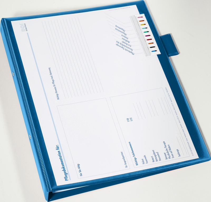 BOI DOKUTECH Patienten-Dokumentationsmappe 2-Ringe DIN A4 3.5 cm blau