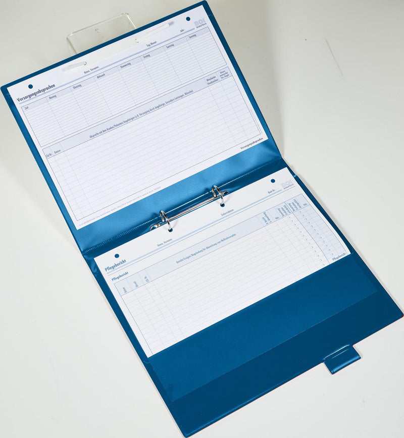 BOI DOKUTECH Patienten-Dokumentationsmappe 2-Ringe DIN A4 3.5 cm blau