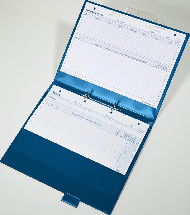 BOI DOKUTECH Patienten-Dokumentationsmappe 2-Ringe DIN A4 3.5 cm blau
