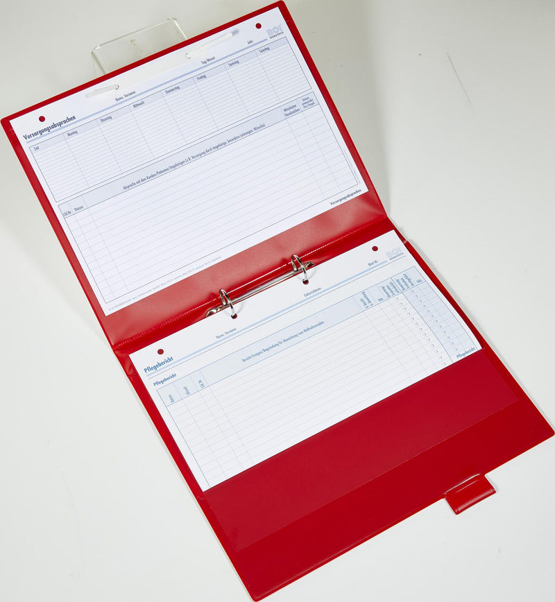 BOI DOKUTECH Patienten-Dokumentationsmappe 2-Ringe DIN A4 3.5 cm rot