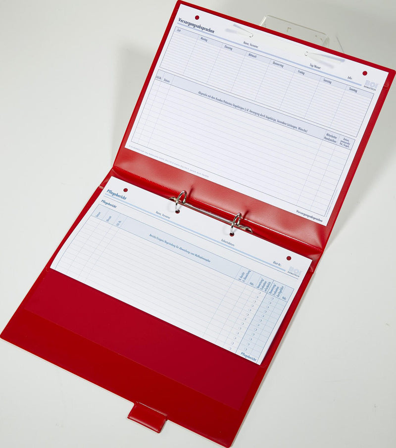 BOI DOKUTECH Patienten-Dokumentationsmappe 2-Ringe DIN A4 3.5 cm rot