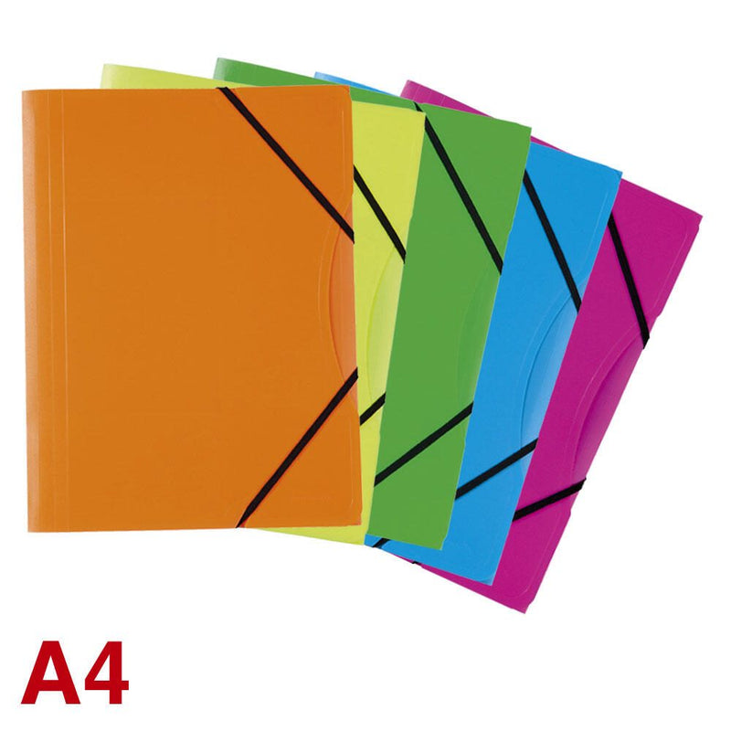 folia Sammelmappen DIN A4 1 x neon-gelb, neon-orange, neon-pink, neon-grün, neon-blau