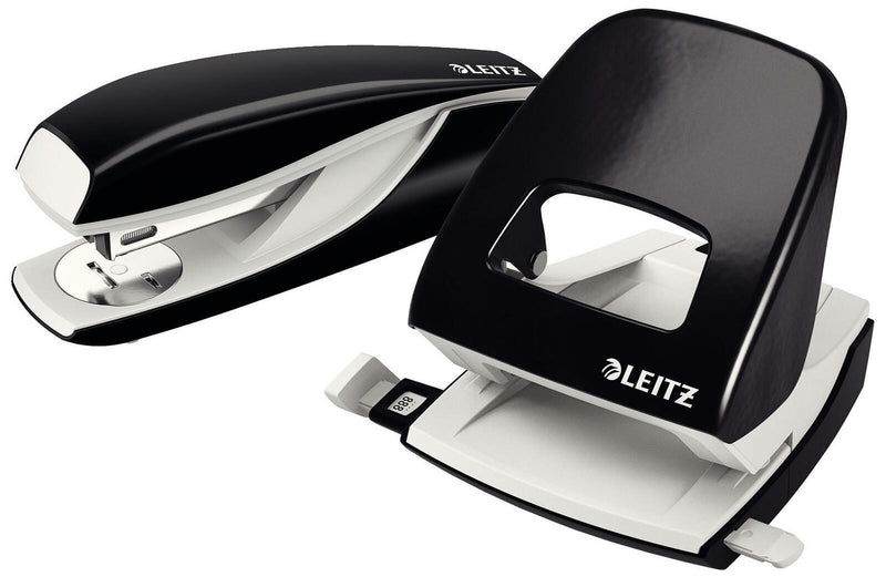 LEITZ Locher und Heftgeräte Set schwarz