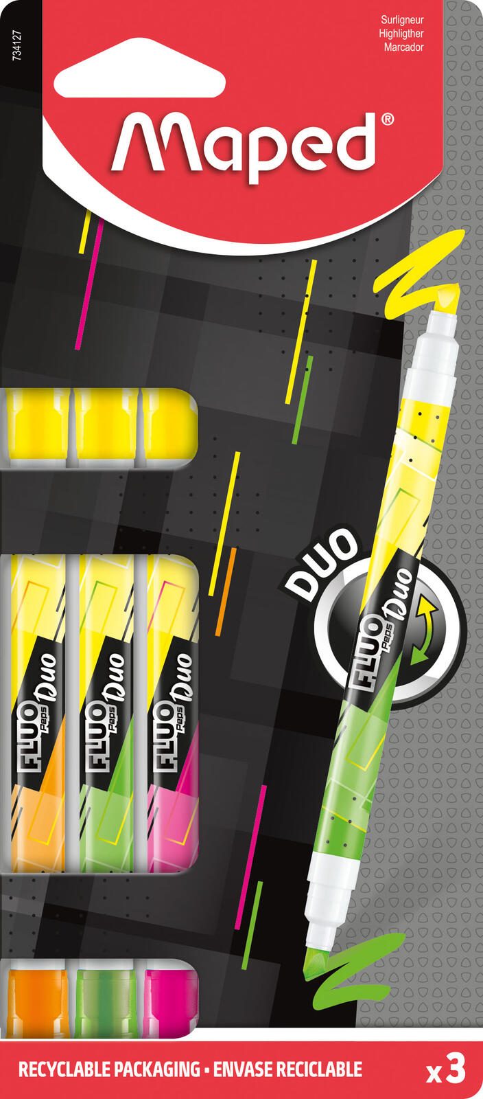 maped Fluo Duo Textmarker Mehrfarbig