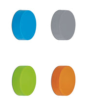 MAUL Magnete Ø 3,26 x 0,98 je 1x blau, grau, grün, orange