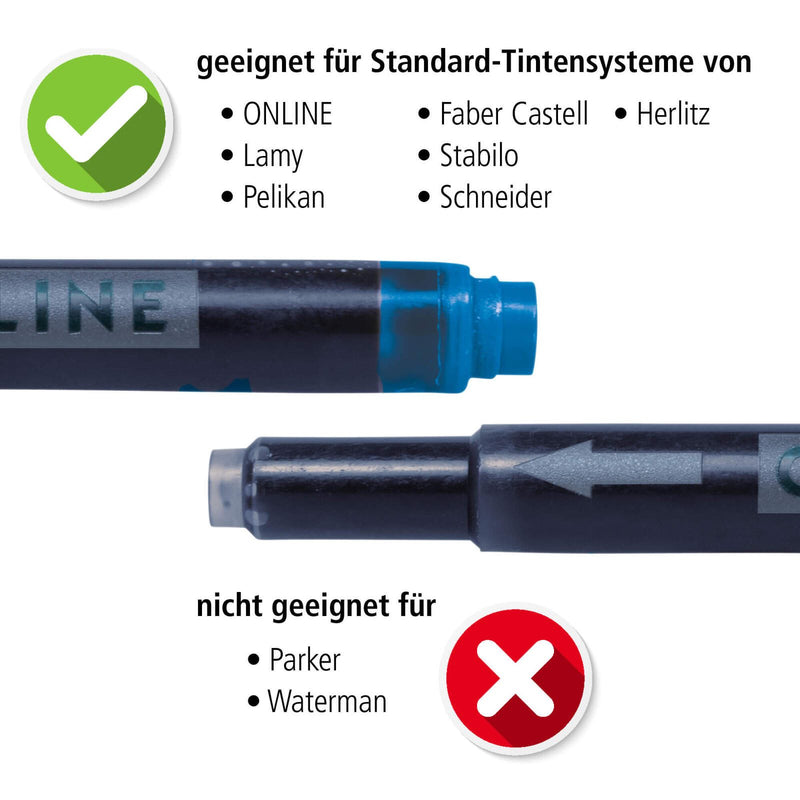 ONLINE® Tintenpatronen für Füller lila