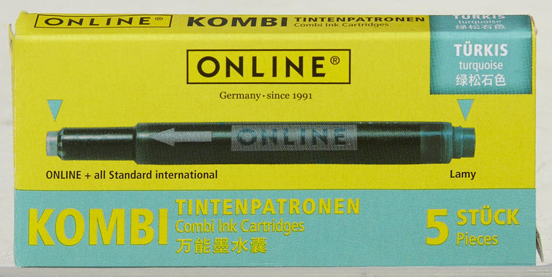 ONLINE® Tintenpatronen für Füller türkis-blau