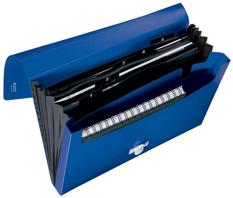 LEITZ Fächermappe DIN A4 5-Fach blau