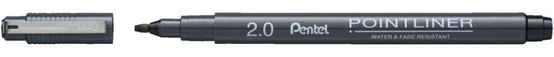 Pentel Pointliner Fineliner 2.0 mm Schwarz