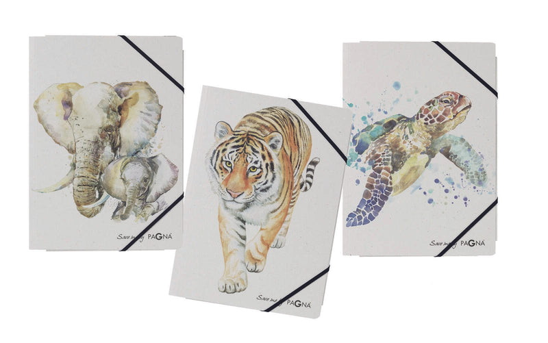 PAGNA Eckspanner Save me DIN A4 Elefant, Tiger, Schildkröte