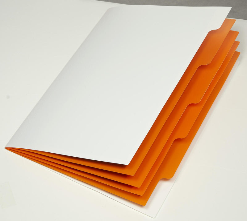 PAGNA Ordnungsmappen DIN A4 5-Fach 1x weiß-hellblau, hellgrün, orange, pink, lila