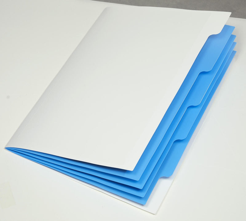 PAGNA Ordnungsmappen DIN A4 5-Fach 1x weiß-hellblau, hellgrün, orange, pink, lila