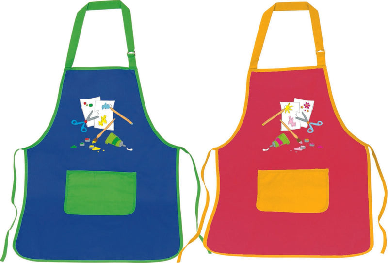 BRUNNEN unisex Kinder-Malschürze rot/gelb, blau/grün
