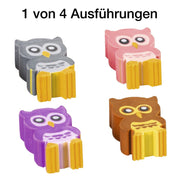 BRUNNEN Radiergummi violett, braun, grau, pink