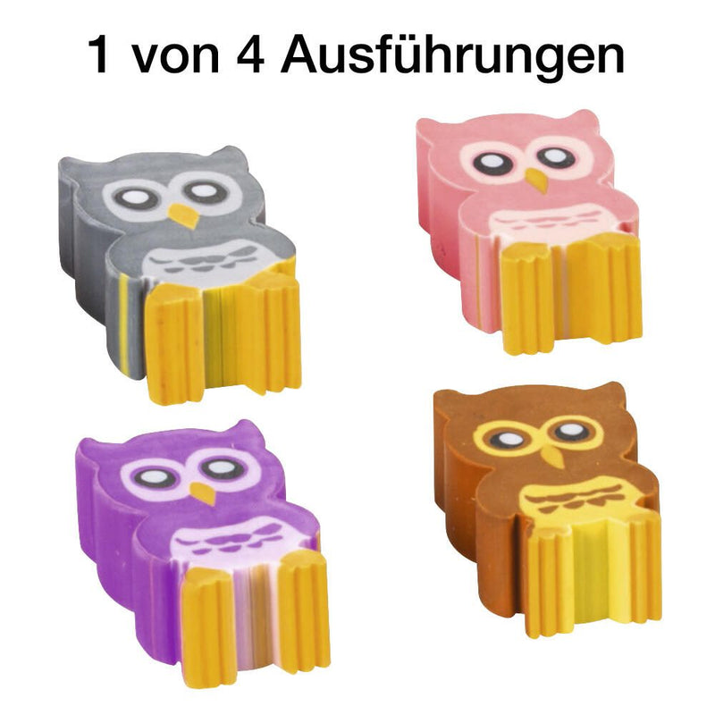 BRUNNEN Radiergummi violett, braun, grau, pink