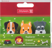 BRUNNEN Radiergummis beige, grau, weiß/braun