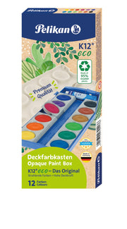 Pelikan Wasserfarbkasten 12 Farben und 1 Tube Deckweiß