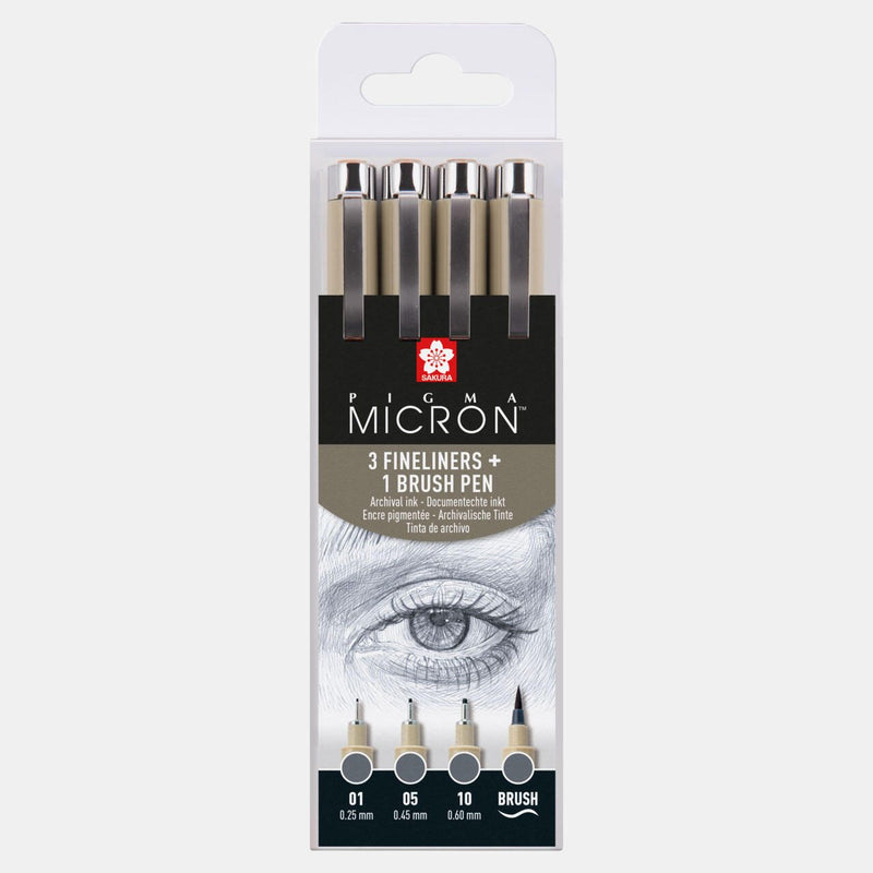 Sakura Pigma Micron Fineliner-Set 0.25 + 0.45 + 0.60 mm Mehrfarbig