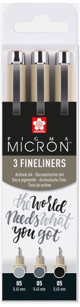 Sakura Pigma Micron Fineliner-Set 0.45 mm Mehrfarbig