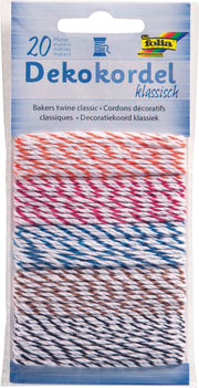 folia Kordeln Basic weiß -gelb, -rosa, -flieder, -hellblau, -hellgrün