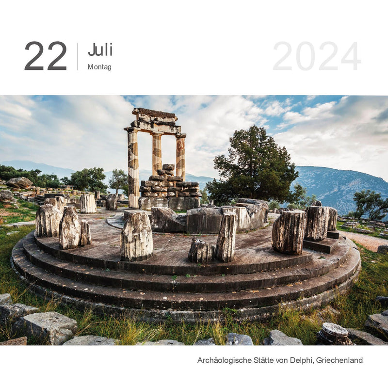 KUNTH Tischkalender Tagesabreißkalender Das Erbe der Welt 2024 Bilder