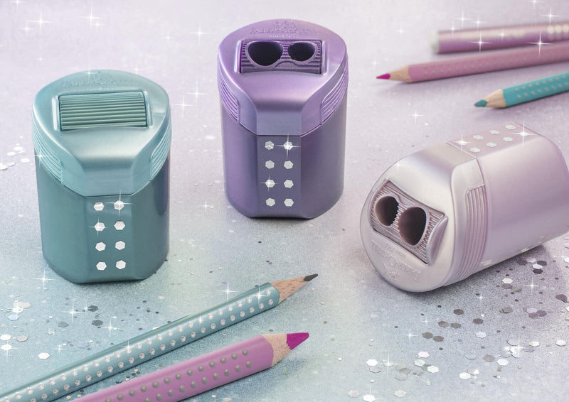 FABER-CASTELL Dosenspitzer doppelt rosa, lila oder türkis